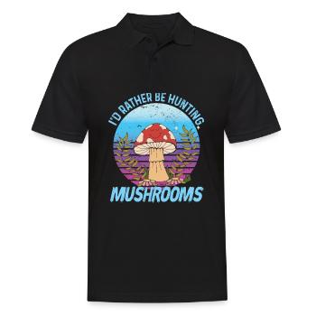Cueilleurs de champignons et amis champignons - Polo Homme - noir - Devant - Kai (181cm)