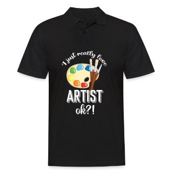 Peintre et vernisseur, le métier le meilleur et le plus ennuyeux - Polo Homme - noir - Devant - Kai (181cm)