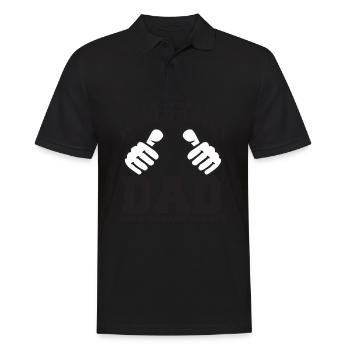 Cadeau de fête des pères pour papa pour la fête des hommes - Polo Homme - noir - Devant - Kai (181cm)