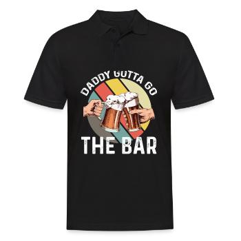Father's Day Gift for Dad for Men's Day - Men's Polo Shirt - black - Front - Kai (181cm)