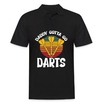 Father's Day Gift for Dad for Men's Day - Men's Polo Shirt - black - Front - Kai (181cm)