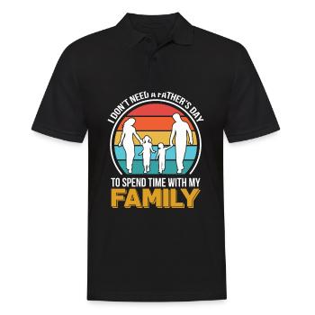 Cadeau de fête des pères pour papa pour la fête des hommes - Polo Homme - noir - Devant - Kai (181cm)