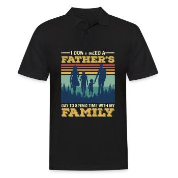 Father's Day gift for dad for Men's Day - Men's Polo Shirt - black - Front - Kai (181cm)