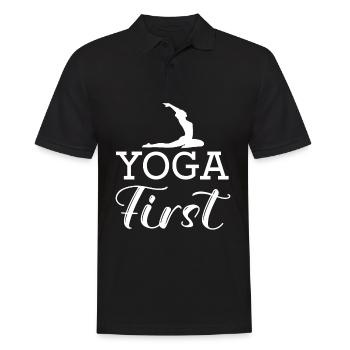 Méditation, Zen Yoga et Pilates - Polo Homme - noir - Devant - Kai (181cm)