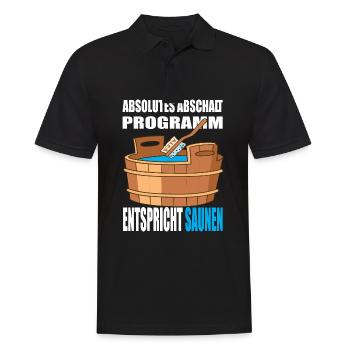 Absolutes abschalt Programm entspricht Saunen - Männer Poloshirt - Schwarz - Vorne - Kai (181cm)