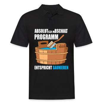 Absolutes abschalt Programm entspricht Saunieren - Männer Poloshirt - Schwarz - Vorne - Kai (181cm)