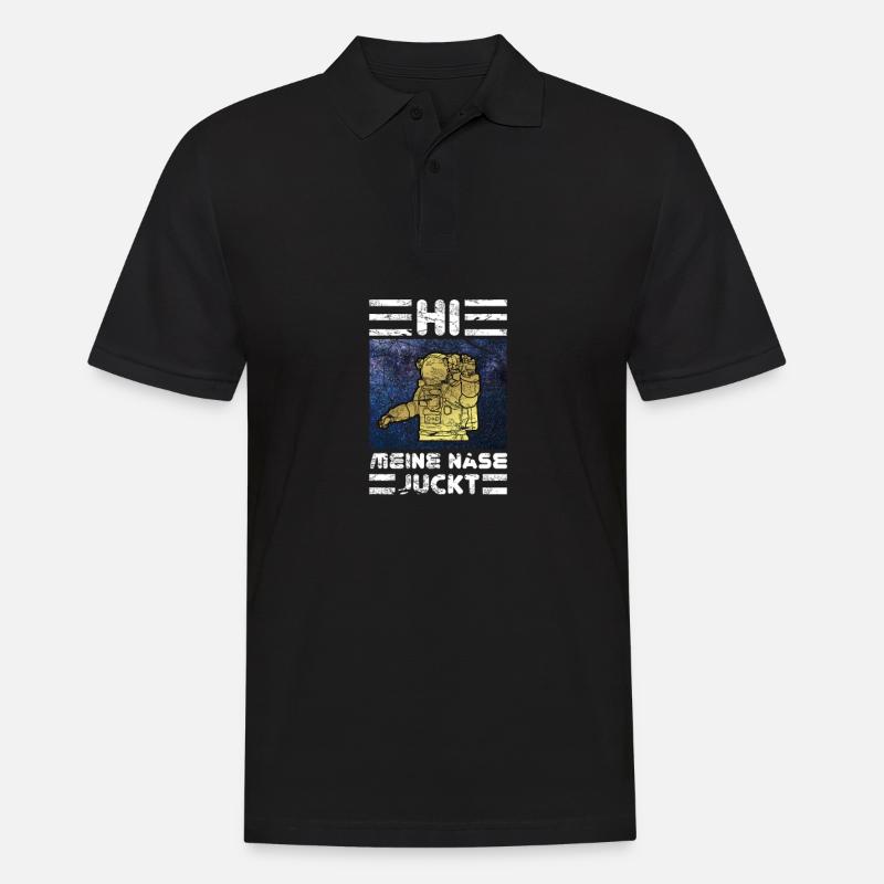 Astronaut und Cosmonaut Raumfahrer - Männer Poloshirt - Schwarz