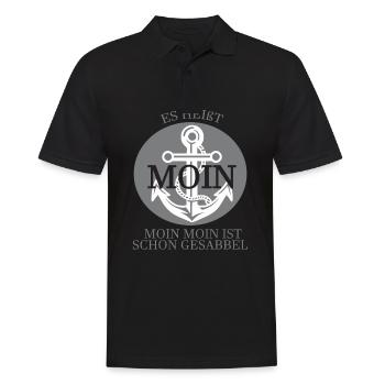 Es Heißt Moin Moin Moin Ist Schon Gesabbel - Männer Poloshirt - Schwarz - Vorne - Kai (181cm)