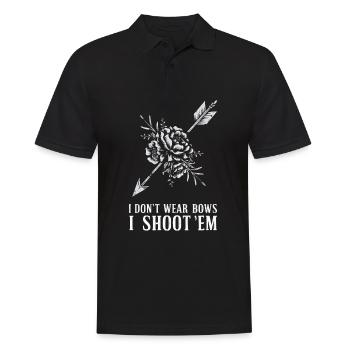 I Don't Wear Bows I Shoot Them Pfeil - Männer Poloshirt - Schwarz - Vorne - Kai (181cm)