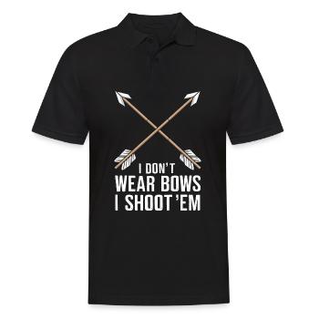 I Don't Wear Bows I Shoot Them Bogenschütze - Männer Poloshirt - Schwarz - Vorne - Kai (181cm)