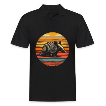 Armadillo Gürteltier - Männer Poloshirt - Schwarz - Vorne - Kai (181cm)