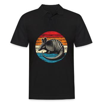 Armadillo Gürteltier - Männer Poloshirt - Schwarz - Vorne - Kai (181cm)