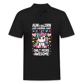 Tante, Tante, Licorne - Polo Homme - noir - Devant - Kai (181cm)