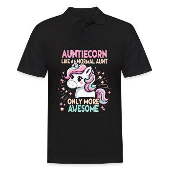 Tante, Tante, Licorne - Polo Homme - noir - Devant - Kai (181cm)