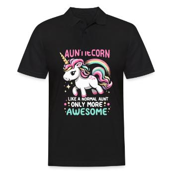 Tante, Tante, Licorne - Polo Homme - noir - Devant - Kai (181cm)