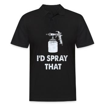 Vehicle Painter I'd Spray That - Men's Polo Shirt - black - Front - Kai (181cm)