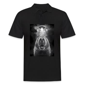 Capybara Selfie OVNI Extraterrestres Drôles D’animaux Photos - Polo Homme - noir - Devant - Kai (181cm)