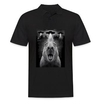 Capybara Selfie OVNI Extraterrestres Drôles D’animaux Photos - Polo Homme - noir - Devant - Kai (181cm)