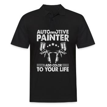 Automotive Painter Vehicle Painter - Men's Polo Shirt - black - Front - Kai (181cm)