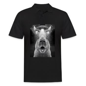 Capybara Selfie OVNI Extraterrestres Drôles D’animaux Photos - Polo Homme - noir - Devant - Kai (181cm)