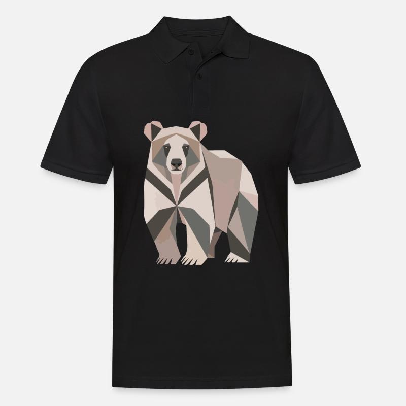 Polygone d’ours - Polo Homme - noir