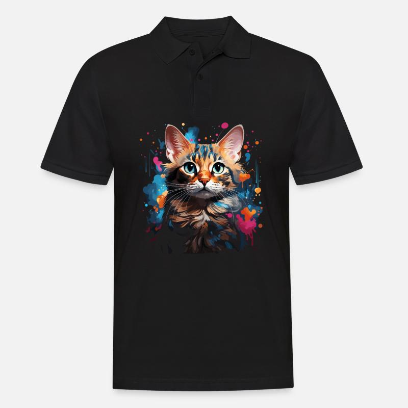 Bengal Katze - Männer Poloshirt - Schwarz