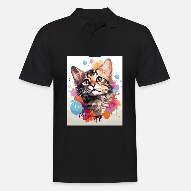 Bengal Katze - Männer Poloshirt - Schwarz
