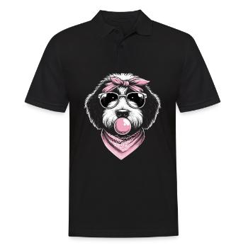 Bernedoodle Dog - Men's Polo Shirt - black - Front - Kai (181cm)