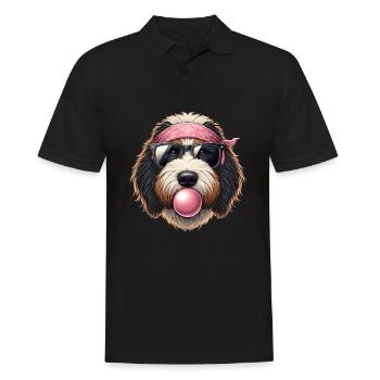Bernedoodle Dog - Men's Polo Shirt - black - Front - Kai (181cm)