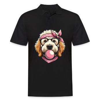 Bernedoodle Chien Chewing Gum - Polo Homme - noir - Devant - Kai (181cm)