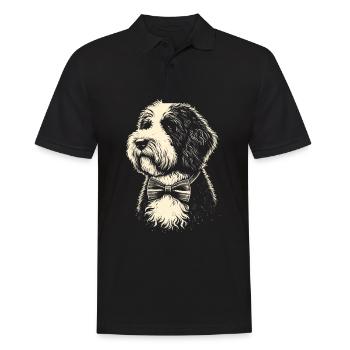 Bernedoodle Dog - Men's Polo Shirt - black - Front - Kai (181cm)