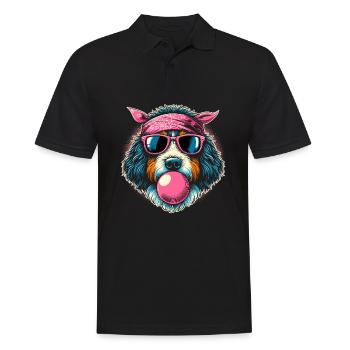 Bernedoodle Dog - Men's Polo Shirt - black - Front - Kai (181cm)