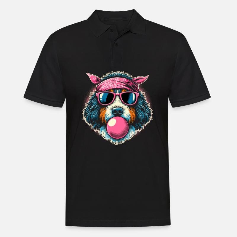 Bernedoodle Hund - Männer Poloshirt - Schwarz