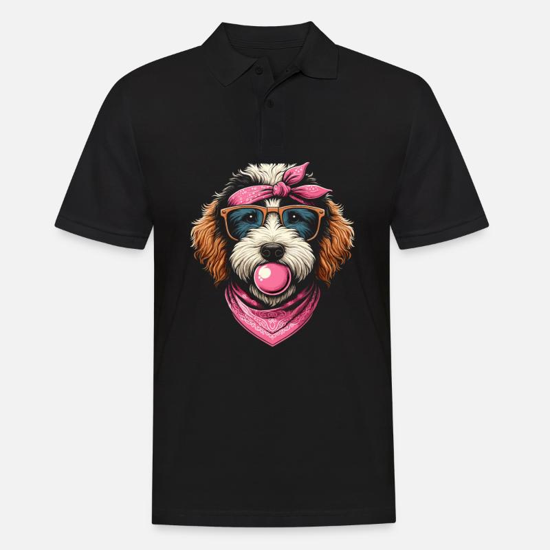 Bernedoodle Hund - Männer Poloshirt - Schwarz