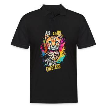 Just A Girl Who Loves Cheetahs Gepard - Men's Polo Shirt - black - Front - Kai (181cm)