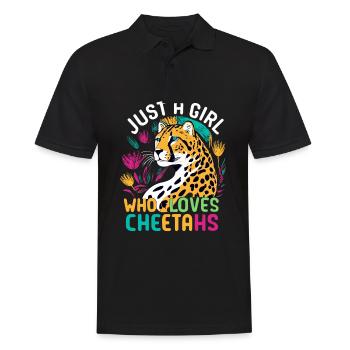 Juste une fille qui aime les guépards Gepard - Polo Homme - noir - Devant - Kai (181cm)