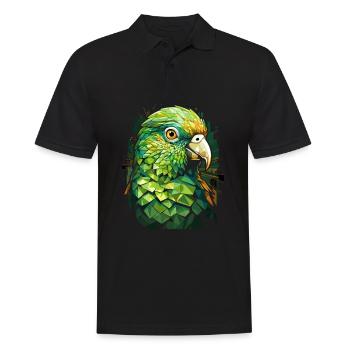 Budgie Parakeet - Men's Polo Shirt - black - Front - Kai (181cm)