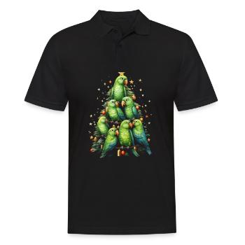Perruche perruche Arbre de Noël - Polo Homme - noir - Devant - Kai (181cm)