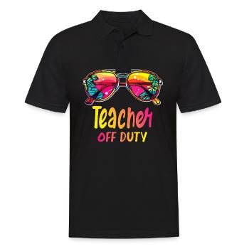Teacher of duty - Männer Poloshirt - Schwarz - Vorne - Kai (181cm)