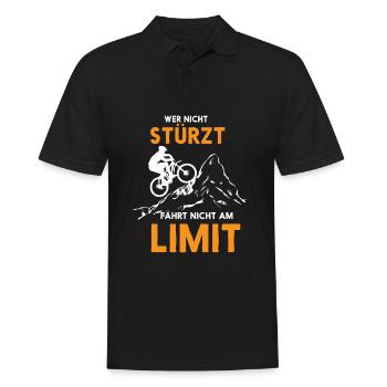 Who does not crash mountain bike gift - Men's Polo Shirt - black - Front - Kai (181cm)