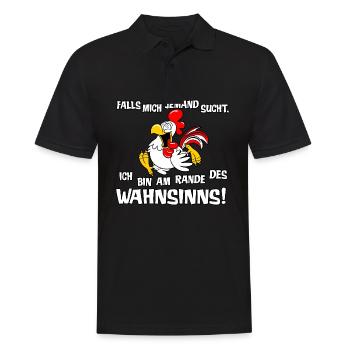 Am Rande des Wahnsinns - Männer Poloshirt - Schwarz - Vorne - Kai (181cm)