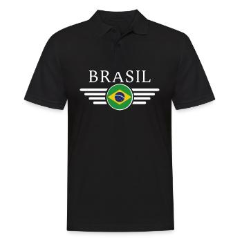 Brasilien Stil Design T-Shirt - Männer Poloshirt - Schwarz - Vorne - Kai (181cm)