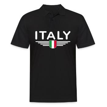 I Love Italy Tenue T-Shirt Design - Polo Homme - noir - Devant - Kai (181cm)