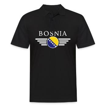 T-shirt Bosnie : la diversité réunie sur un seul t-shirt - Polo Homme - noir - Devant - Kai (181cm)