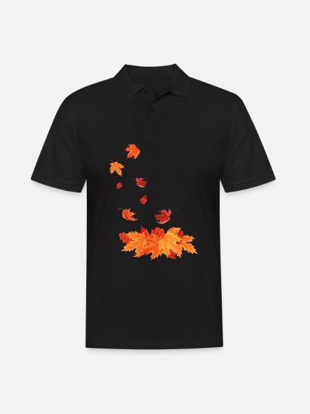 Autumn leaves that fall - Men's Polo Shirt - black