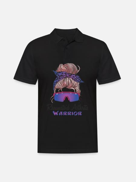 Rheumatoid Arthritis Warrior Mom - Men's Polo Shirt - black