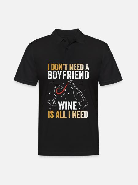 Wine: My True Love - Men's Polo Shirt - black
