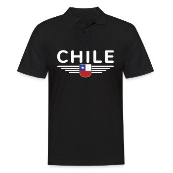 Chile Design – Für Fans und Liebhaber - Männer Poloshirt - Schwarz - Vorne - Kai (181cm)