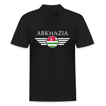 I Love Abkhazia, Elegance Style Design T-Shirt - Men's Polo Shirt - black - Front - Kai (181cm)