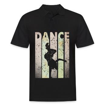 Breakdance - Männer Poloshirt - Schwarz - Vorne - Kai (181cm)